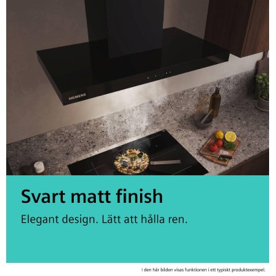 Siemens - LC65BCC60 - iQ300, Vägghängd köksfläkt, 60 cm, Mattsvart
