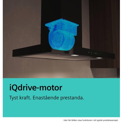 Siemens - LC67BDN60 - iQ500, Vägghängd köksfläkt, 60 cm, Mattsvart