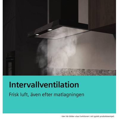 Siemens - LC67BDN60 - iQ500, Vägghängd köksfläkt, 60 cm, Mattsvart