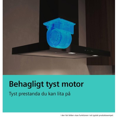 Siemens - LC95BCC60 - iQ300, Vägghängd köksfläkt, 90 cm, Mattsvart