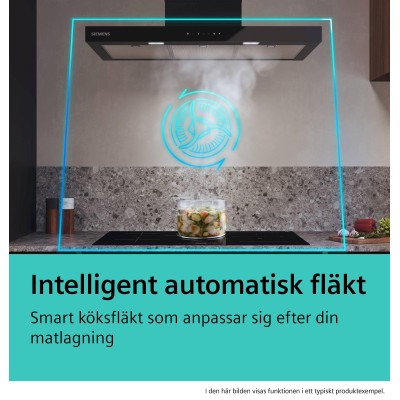 Siemens - LC97BDN60 - iQ500, Vägghängd köksfläkt, 90 cm, Mattsvart