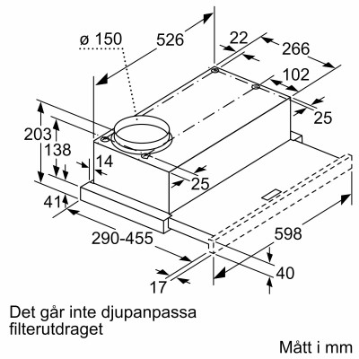Siemens - LI64MC521 - iQ100, Utdragbar köksfläkt, 60 cm, Silvermetallic