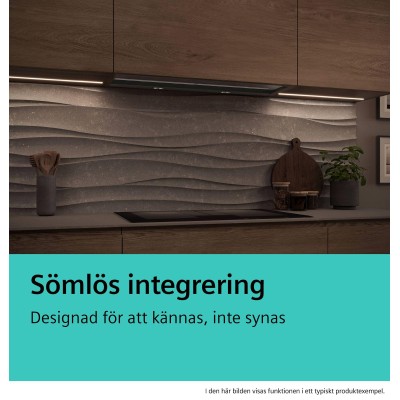 Siemens - LJ85BCC60 - iQ300, Skåpsintegrerad köksfläkt, 80 cm, Klarglas, Mattsvart