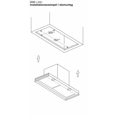 Siemens - LJ85BCC60 - iQ300, Skåpsintegrerad köksfläkt, 80 cm, Klarglas, Mattsvart