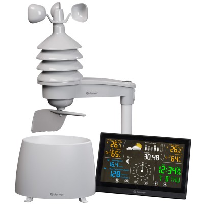 Väderstation Vind och regn-sensor Färgskärm WS-650