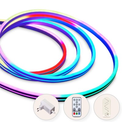 Llitt - Alexandra Ledstrip kit RGBIC Neon IP65 Smart Tuya WiFi 2m​​​ - A12405