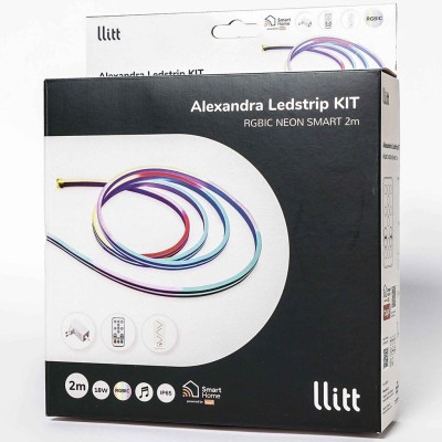 Llitt - Alexandra Ledstrip kit RGBIC Neon IP65 Smart Tuya WiFi 2m​​​ - A12405