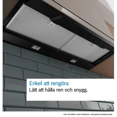 Bosch - DBB65CC60 - Serie 4, Skåpsintegrerad köksfläkt, 60 cm, Klarglas, Mattsvart