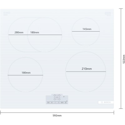 Bosch - PIF612BB1E - Serie 4, Induktionshäll, 60 cm, Ramlös Design