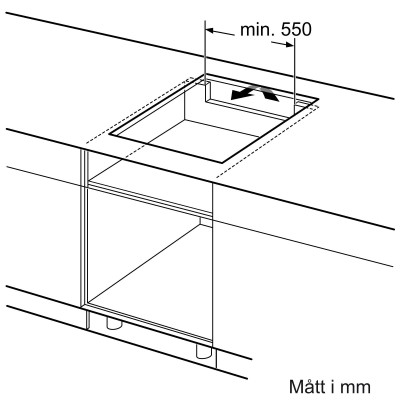 Bosch - PIF612BB1E - Serie 4, Induktionshäll, 60 cm, Ramlös Design