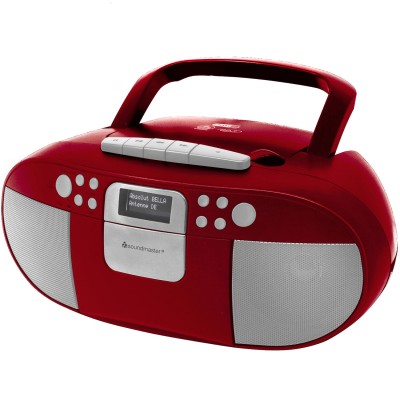 Boombox CD/MP3 DAB+/FM-radio Kassett USB SCD7800RO Röd