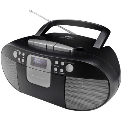 Boombox CD/MP3 DAB+/FM-radio Kassett USB SCD7800SW Svart/Grå