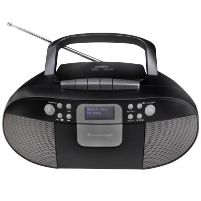 Boombox CD/MP3 DAB+/FM-radio Kassett USB SCD7800SW Svart/Grå