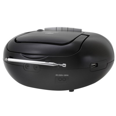 Boombox CD/MP3 DAB+/FM-radio Kassett USB SCD7800SW Svart/Grå