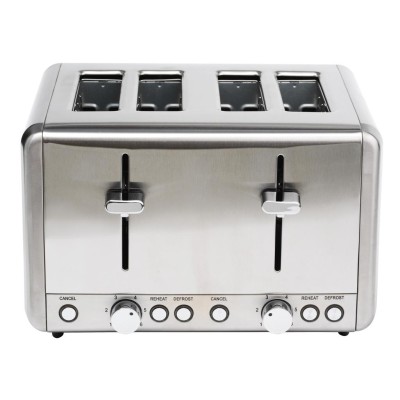 Champion - Brödrost 4 skivor 1000W BR420 Rostfri - CHBR420