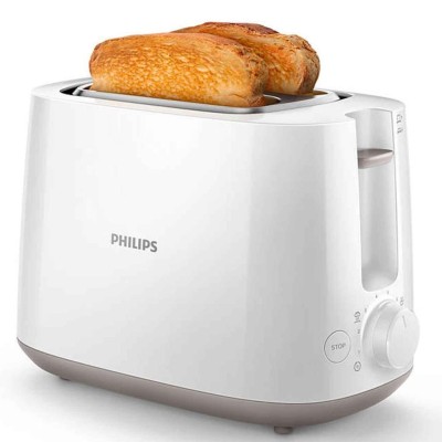 Philips - Brödrost HD2581 Vit 2Skivors - HD2581/00