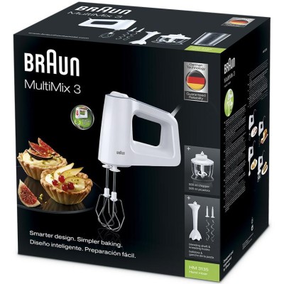 Braun - Elvisp 500w + Tillbehör Vit HM3135WH - 0X22211009