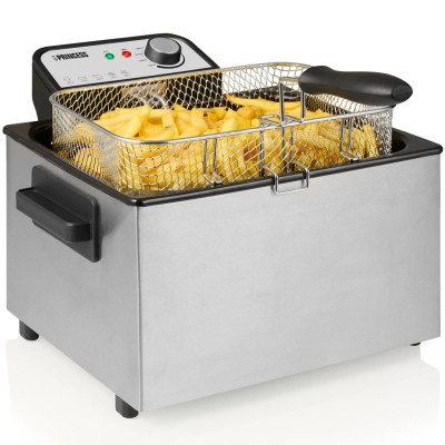 Princess - Fritös 5l Maxi 184090 3270W Rostfritt stål Emaljerad balja - A13518