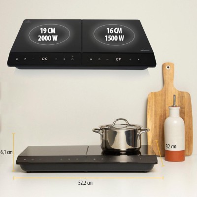 Tristar - Induktionsplatta Dubbel IK-6162 19&16cm LCD Touch - A13630