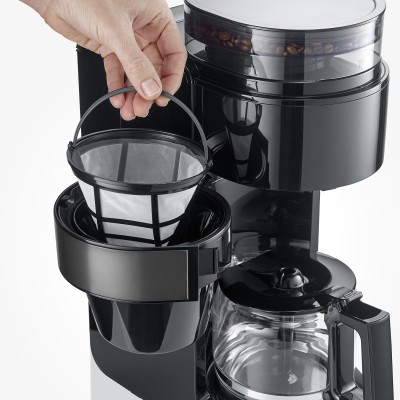 Kaffebryggare med kvarn Dark Inox KA 4830