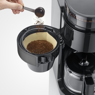 Kaffebryggare med kvarn Dark Inox KA 4830