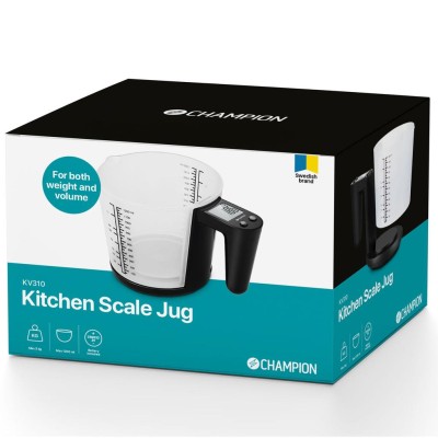 Champion - Köksvåg Måttbägare 3kg 1200ml KV310 Svart - CHKV310