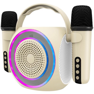 Celly - Partymic2 Trådlös högtalare RGB + 2 trådl. mikrofoner - A11148