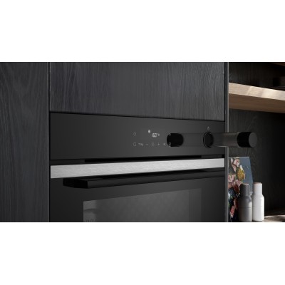 Siemens - HR272GES3 - iQ300, Inbyggnadsugn med ångfunktion, 60 x 60 cm, Rostfritt stål