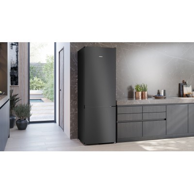 Siemens - KG49NVXCG - iQ300, Kombinerad kyl/frys, 203 x 70 cm, blackSteel