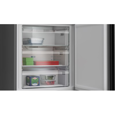 Siemens - KG49NVXCG - iQ300, Kombinerad kyl/frys, 203 x 70 cm, blackSteel