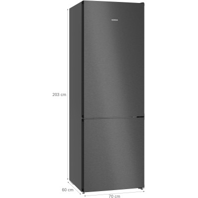 Siemens - KG49NVXCG - iQ300, Kombinerad kyl/frys, 203 x 70 cm, blackSteel