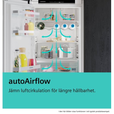 Siemens - KI86V5SE1 - iQ100, Integrerad kyl/frys, 177.2 x 54.1 cm, Glidskenor