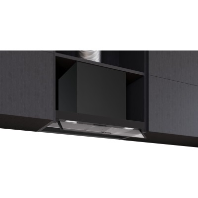 Siemens - LJ65BCC60 - iQ300, Skåpsintegrerad köksfläkt, 60 cm, Klarglas, Mattsvart