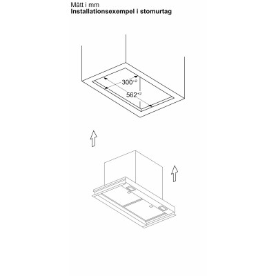 Siemens - LJ65BCC60 - iQ300, Skåpsintegrerad köksfläkt, 60 cm, Klarglas, Mattsvart