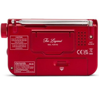 AIWA - Radio FM AM Fick-format RS-55/RD Röd - A14440