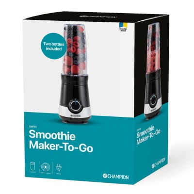 Champion - Smoothie Maker Power 300W SM115 Svart/Vit - CHSM115