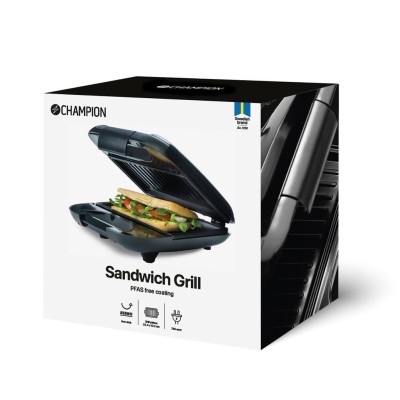 Champion - Smörgåsgrill Multi Health 22x12cm 750W SG400 Svart - A13442