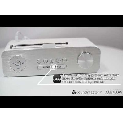 Radio FM DAB+ Bluetooth DAB700WE Vit