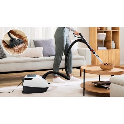 Bosch - BGB6SIL0L - Serie 6, Dammsugare med påse, ProSilence, Vit