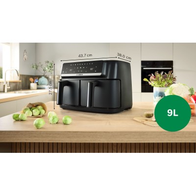 Bosch - MAFD440B7 - Serie 4, Airfryer med två utdragslådor, Svart