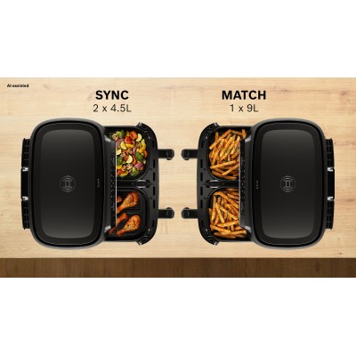 Bosch - MAFD440B7 - Serie 4, Airfryer med två utdragslådor, Svart