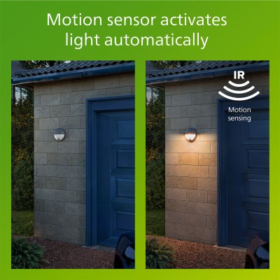 Capricorn Vägglampa 800lm IR-sensor Ultra Efficient Antracit