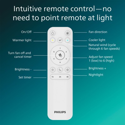 Olas Takfläktslampa Ø106 cm Justerbart vitt ljus Vit+Trä