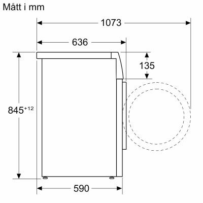 Siemens - WG56G2F6DN - iQ500, Tvättmaskin, frontmatad, 10 kg, max. 1600 varv/min