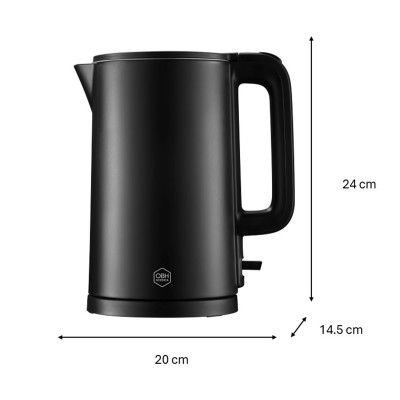 Vattenkokare Thermo Protect 1,5 L svart