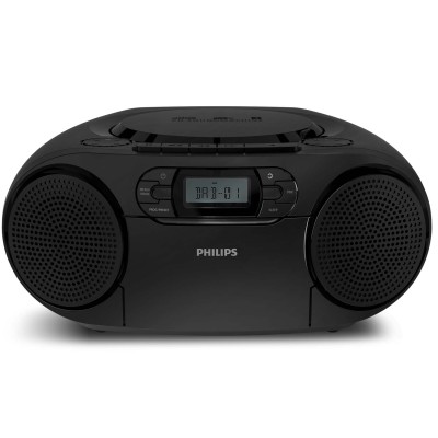 Boombox CD DAB+/FM-radio Kassett USB Bluetooth Svart