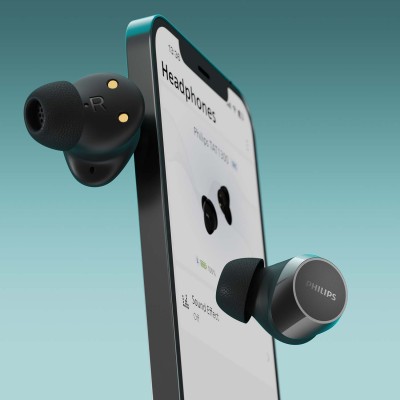 Hörlurar In-ear dot TWS 24h speltid IPX4 APP GRS Svarta