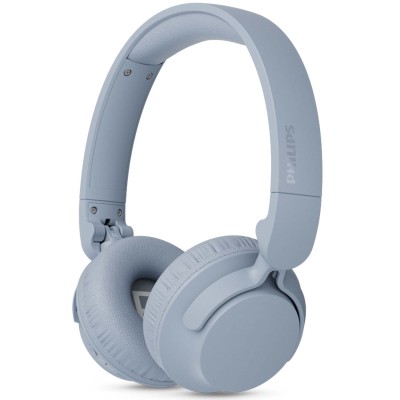 Hörlurar On-Ear Bluetooth 70h speltid App Ljusblå