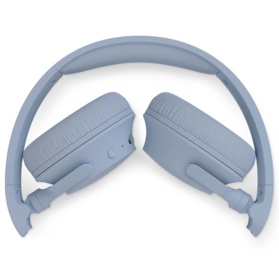 Hörlurar On-Ear Bluetooth 70h speltid App Ljusblå