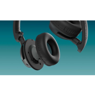 Hörlurar On-Ear Bluetooth 70h speltid App Svarta